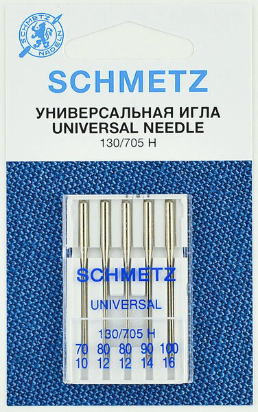 Иглы Schmetz универсальные (70x1, 80x2, 90x1, 100х1), 5 шт в Калининграде