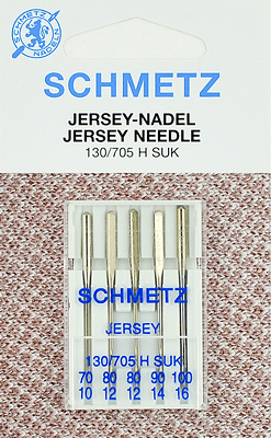 Иглы Schmetz джерси 130/705 H SUK (70x1, 80x2, 90x1, 100x1) 5 шт в Калининграде